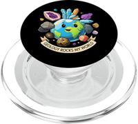 Geology Rocks My World Cute Earth Crystals Science Lover PopSockets PopGrip pour MagSafe