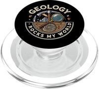 Geology Rocks My World Geologist Earth Science Lover Pun PopSockets PopGrip pour MagSafe