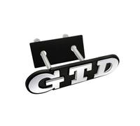 GEOLXD Autocollants et emblèmes de calandre Avant GTD en métal 3D(Chrome)
