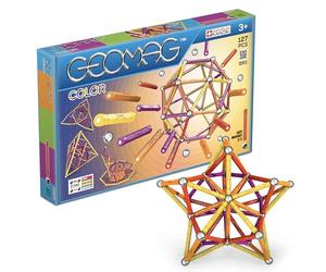 Geomag Classic Color 127 Pièces Jeu de Construction magnétique pour Enfants, Cadeau pour garçons et Filles de 5 6 7 8 9 10 11 12 13 Ans, constructions magnétiques, Jeux pour Enfants