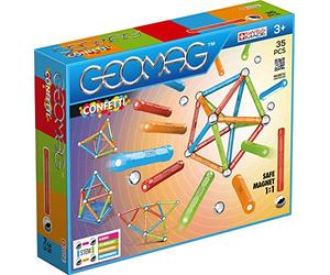 Geomag Classic Confetti 35 Pièces Jeu de Construction magnétique pour Enfants, Cadeau pour garçons et Filles de 5 6 7 8 9 10 11 12 13 Ans, constructions magnétiques, Jeux pour Enfants