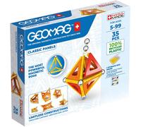 Geomag Classic Panels Jeu A Aimant 35 Pcs Oranges Et Rouges