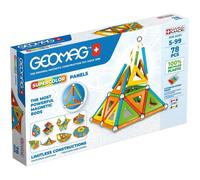 GEOMAG CLASSIC, PANELS SUPERCOLOR 78 pcs, construction magnétique, jeux éducatifs, Jouet pour enfants dès 5 ans, GMS03