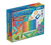 GEOMAG - CLASSIC RAINBOW 32 Pièces - Jeu Construction Magnétique pour Enfants dès 3-4 Ans- Fabrication Suisse - Blocs Construction Colorés avec 12 Tiges, 9 Billes, 11 Tiles - Jeux Aimanté STEM