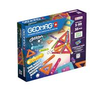 Geomag, Glitter Recycled, Constructions Magnétiques Pailletées, Barrettes Magnétiques Pailletées et Colorées, Pack de 35 Pièces, 100% Plastique Recyclé