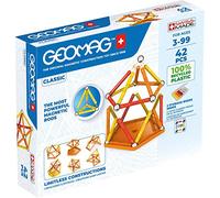 Geomag Jeux de Construction Magnétique pour Enfants - Jouets éducatifs pour Garçons et Filles 100% Recy ollection Green Classic 42 pièces