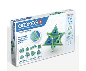 Geomag Jeux de Construction Magnétique pour Enfants - Jouets éducatifs pour Garçons et Filles 100% Recy ollection Green Panels 114 pièces