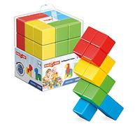 Geomag Jeux de Construction Magnétique pour Enfants Magicube - Jouets éducatifs pour Garçons et Filles 100% Recyclé - 16 Cubes Magnétiques Collection Green