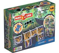 Geomag Magicube 145 Jungle Animals - Constructions Magnétiques Et Jeux Educatifs 6 Cubes Magnétiques