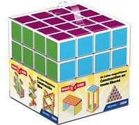 Geomag - MAGICUBE 64 Pièces - Blocs de Construction Magnétiques Multicolores à Assembler - pour Enfants dès 1 an - 6 Couleurs - Fabriqué en Suisse -Jouet Educatif - Jeux Construction Magnétiques