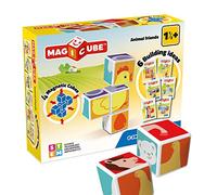 Geomag – Jeu de construction magnétique MAGICUBE Amis des Animaux, 4 cubes, dès 18 mois