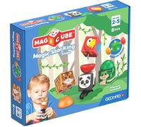 GEOMAG Magicube Blocks Stacking Jungle - Blocs magnétiques - plastique - 8 pièces - dès 1 an - cubes et tapis de jeu