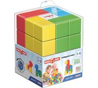 Geomag Jeux de Construction Magnétique pour Enfants Magicube - Jouets éducatifs pour Garçons et Filles 100% Recyclé - 16 Cubes Magnétiques Collection Green