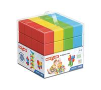 Geomag - Magicube Green Line 64 Cubes Magnétiques en Plastique 100% Recy Construction Magnetique Enfant, Magnetic Blocks Jouet Enfant 1 an et +, Jeu Montessori STEM Éducatif, Idée Cadeau Enfants