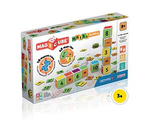 Geomag MagiCube Maths Building Jeu de Construction magnétique pour Enfants, Cadeau pour garçons et Filles de 1 2 3 4 5 6 Ans, éducatif Montessori, constructions magnétiques, Jeux pour Enfants