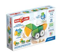 Geomag - Magicube Shapes - Blocs de Constructions Magnétiques à Empiler pour Bébé d'1 an et Plus - 13 Cubes de 4 Couleurs et Formes - 1-5 Ans - 100% Plastique Recyclé