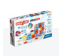Geomag, Magicube Word Building Clips, Jeux Magnétiques pour Enfants dès 3 Ans, pour Apprendre l'Anglais, Pack de 79 Pièces 259 White