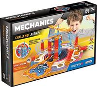 Geomag - Mechanics Challenge Strike -185 Pièces -Jeu Circuit de Construction Magnétique Enfants dès 7 Ans- Construis Ton Jeu pour Défier la Gravité et tes Amis - 1 à 4 Joueurs - Fabrication Suisse
