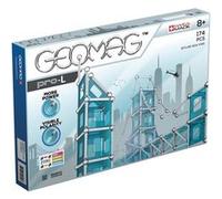 GEOMAG - PRO-L Skyline New York 174 Pièces - Jeu Construction Magnétique Aimants Puissants - Enfants dès 8 Ans - Fabrication Suisse - Blocs Construction avec 60 Tiges,48 Billes,66 Panneaux Bleu -STEM