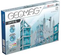 GEOMAG PRO-L Skyline New York 174 Pièces Jeu de construction magnétique pour enfants, cadeau pour garçons et filles de 5 6 7 8 9 10 11 12 13 ans, constructions magnétiques, jeux pour enfants