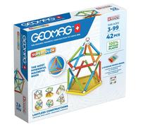 Geomag, Supercolor Recycled, Constructions Magnétiques, Barrettes et Panneaux Colorés, Pack de 42 Pièces, 100% Plastique Recyclé