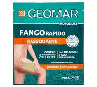 GEOMAR | Boue Raffermissante Rapide Monodose, 10 min Application, Contre les Imperfections de la Cellulite, 95% d'origine Naturelle avec trois Sels et des Algues fermentées, Made in Italy, 80 g