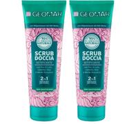 GEOMAR - Duschpeeling, Seidig, 2 in 1 Peeling & Reinigung, Täglicher Gebrauch, 95% Natürlicher Herkunft, Vegane Formel, Dermatologisch Getestet, Made in Italy, 250 ml (Lot de 2)