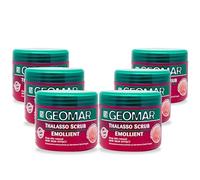 GEOMAR | Emollientes Thalasso Peeling, Tiefenerneuerung der Haut, Neuer Hauteffekt, mit Meersalz, Erdbeerkernen und Spurenelementen aus dem Toten Meer, Made in Italy, 6 x 600 g