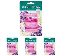 GEOMAR | Masque En Tissu, Hydratant anti-âge, 95% d’Origine Naturelle, Testé Dermatologiquement, Formule Végan, 22 ml (Lot de 4)