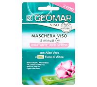 GEOMAR | Masque Hydratant Anti-stress, 5 minutes, 95% d’Origine Naturelle, Testé Dermatologiquement, Made in Italy, 7,5 ml x 2