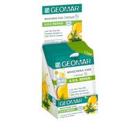 GEOMAR | Masque Visage S.O.S. Repair, Effet Restructurant et Rééquilibrant, 5 minutes, 95% d’Origine Naturelle, Testé Dermatologiquement, 24 Packs x 2 (7,5 ml chacune)