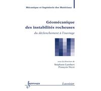 Geomecanique des instabilites rocheuses du declenchement a l - Lambert - Hermes Science Publications - broché - Livre