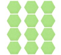 Geometric Acoustic Panels 12 Pack | Sound Absorbing Wall Panels for Noise Reduction | Studio Foam/Home Theater/Office | Adhesive Soundproofing Tiles, 5.9 Inch (Green)