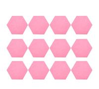 Geometric Acoustic Panels 12 Pack | Sound Absorbing Wall Panels for Noise Reduction | Studio Foam/Home Theater/Office | Adhesive Soundproofing Tiles, 5.9 Inch (Pink)