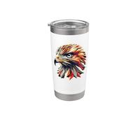 Geometric Art Aigle Aigles Gobelet isotherme en acier inoxydable double paroi
