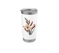 Geometric Art Fleurs De Gladiolus Gobelet isotherme en acier inoxydable double paroi