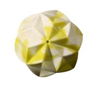 Geometric Ball Dog Toy, Indestructible Chew Toy, Teeth Cleaning Fetch | TPR Material, Geometric Ball Design, Durable Chew Toy for Aggressive Dogs, Interactive Play Yellow