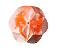 Geometric Ball Dog Toy, Indestructible Chew Toy, Teeth Cleaning Fetch | TPR Material, Geometric Ball Design, Durable Chew Toy for Aggressive Dogs, Interactive Play Orange