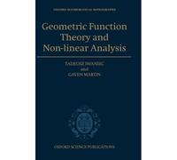 Geometric Function Theory And Non-Linear Analysis
