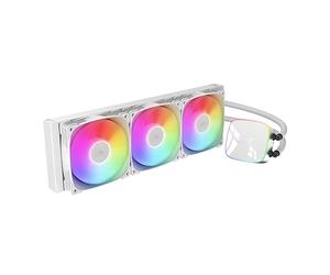 Geometric Future Eskimo Junior NEON 36 - AIO 360 mm Refroidissement à eau CPU - Squama 2505W Ventilateur - ARGB PWM - Pour Intel LGA 2066/1200/115X AMD TR4/AM4/AM3+/3 - Blanc - (GEO-EJ-N36W)