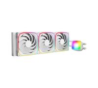 Geometric Future Eskimo Pro - Refroidisseur d'eau liquide pour processeur AIO 420 mm - RGB PWM Squama 2503 W 140 mm x 3 ventilateurs pour Intel® LGA 1700, AMD®AM5 - Blanc - (GEO-EP-42W)