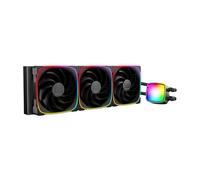 Geometric Future Eskimo Pro - Refroidisseur d'eau liquide pour processeur AIO 420 mm - RGB PWM Squama 2503B 140 mm x 3 ventilateurs pour Intel® LGA 1700, AMD®AM5 - Noir - (GEO-EP-42B)