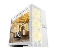 Geometric Future GEO-M5VF-W M5 Vent Mesh Panel en verre trempé, boîtier de jeu E-ATX/ATX, débit d'air élevé, acier de 1,2 mm, type C, prend en charge le radiateur 420/360, ventilateur ARGB PWM 140 m x