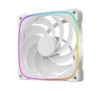Geometric Future Squama 2503R GEO-S2503RW-14S Ventilateur PWM RGB à pale inversée - Performance et équilibre silencieux - Double boucle d'éclairage - RGB adressable 5 V 3 broches - PWM 4 broches -