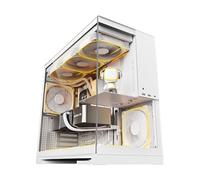 Geometric Future Tour intermédiaire M5 en verre trempé, boîtier de jeu E-ATX/ATX, acier de 1,2 mm, type C, panneaux sans outils, support radiateur 420/360, ventilateur ARGB PWM 140 m x 5
