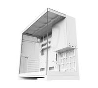 Geometric Future Tour intermédiaire M5 en verre trempé, boîtier de jeu E-ATX/ATX, acier de 1,2 mm, type C, panneaux sans outils, support radiateur 420/360, double chambre, blanc, GEO-M5-W