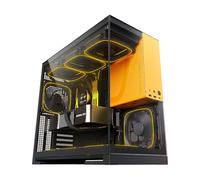 Geometric Future Tour intermédiaire M5 en verre trempé, boîtier de jeu E-ATX/ATX, acier de 1,2 mm, type C, panneaux sans outils, support radiateur 420/360, ventilateur ARGB PWM 140 m x 5 pré-installés