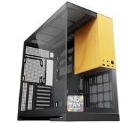 Geometric Future Tour M5 en verre trempé, boîtier E-ATX/ATX, acier 1,2 mm, type C, panneaux sans outils, support radiateur 420/360, double chambre, noir/jaune