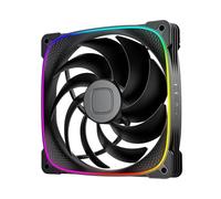 Geometric Future Ventilateur PWM Squama 2503 RGB - 140 mm - Performance et équilibre silencieux - Double boucle d'éclairage - RGB adressable 5 V 3 broches - PWM 4 broches - Noir (GEO-S2503B-14S)