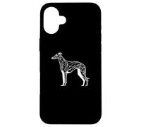 Geometric Line Art Greyhound Dog Italian Greyhounds Coque pour iPhone 16 Plus